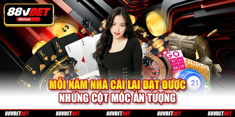 Mỗi năm nhà cái lại đạt được những cột mốc ấn tượng Mỗi năm nhà cái lại đạt được những cột mốc ấn tượng